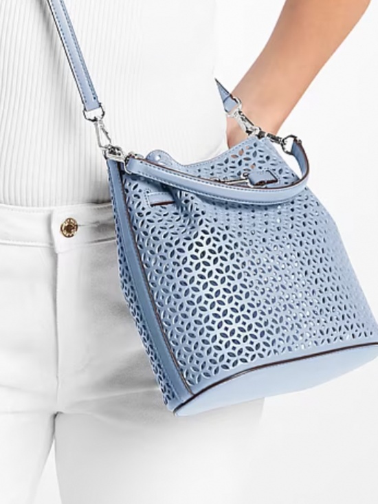 Michael Kors Handbags - Carson Small Floral Laser Cut Bucket Crossbody Bag